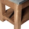 Alaterre Furniture Millwork Wood and Zinc Metal 40" Bench with Shelf AWMW0471Z - alternate 4